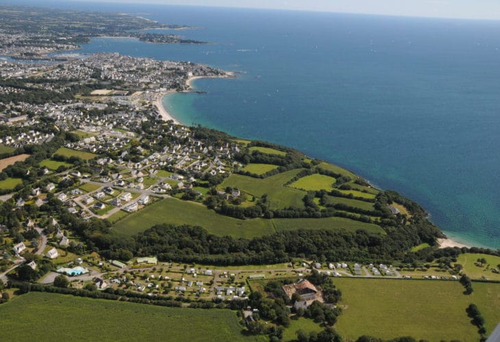 Plan aérien du camping et de concarneau